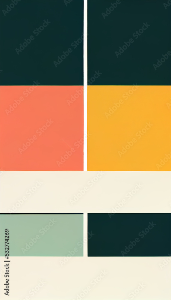 Poster scandinavian seamless pattern with colorful abstract forms.decorative background with hand painted. 