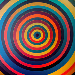 Naklejka premium Rainbow Curve Circles Abstract Background Layers