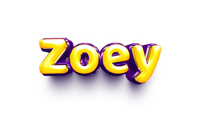 name of girls for birthday celebration balloon air shiny hanging English zoey
