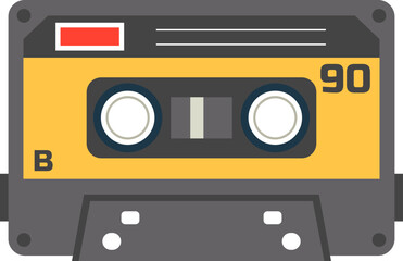 Retro audio cassette vintage tape. Vector illustration