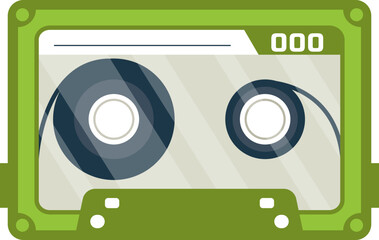 Retro audio cassette vintage tape. Vector illustration
