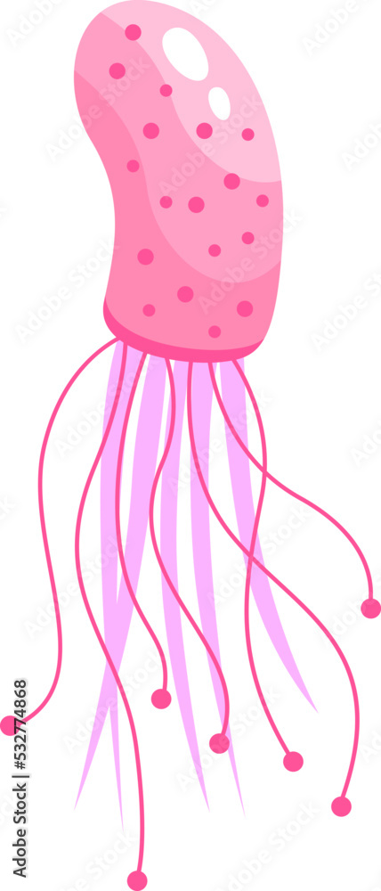 Wall mural Jellyfish sea animal. Vector illustration