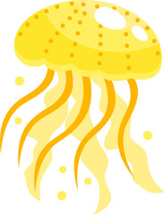 Jellyfish sea animal. Vector illustration