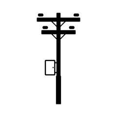 Electric pole icon with a black style that is suitable for your modern business