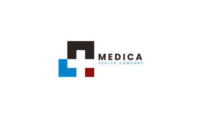 Cross Logo Design for Medical, Hospital, Doctor. Flat Vector Logo Design Template Element.