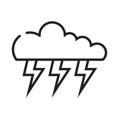 Storm icon with a line style that is suitable for your modern business