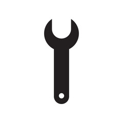 Graphic flat wrench icon for your design and website