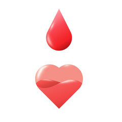 Blood donation design. Creative donor poster. Blood Donor has a big heart and kindness. Red drop. Donation volunteer. Blood donation medical poster. Save human life concept. 