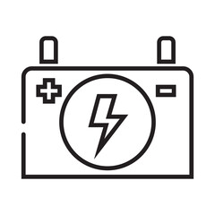 Battery icon with a line style that is suitable for your modern business