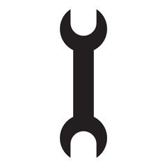 Graphic flat wrench icon for your design and website