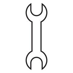 Graphic flat wrench icon for your design and website