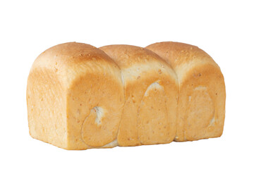 Whole wheat homemade bread. On white isolate background. Healthy dessert.