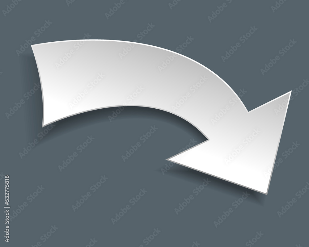 Poster arrow 3d button icon. application sign element collection