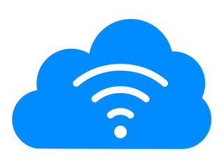 Simple cloud Wi-Fi mark illustration material