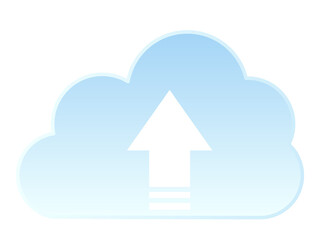 simple cloud upload illustration material