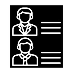 Candidates Glyph Icon