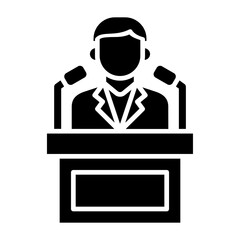 Politician Glyph Icon