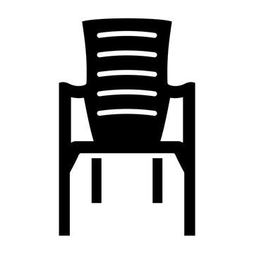 Plastic Chair Glyph Icon