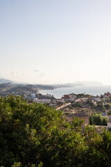 Fototapeta premium Cliffs in the Mediterranean Sea in the south of Spain. White coast Spain. Valencian Community
