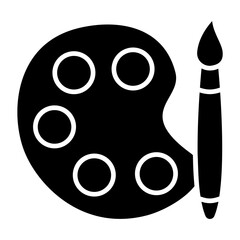 Color Palette Glyph Icon