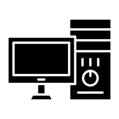 Tower Computer Glyph Icon