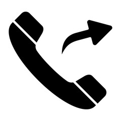 Outgoing Call Glyph Icon