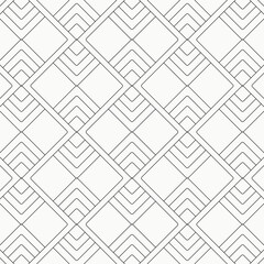 Linear vector pattern, repeating linear triangle and diamond shape in monochrome styles, pattern is clean for fabric, printing, wallpaper. Pattern is on swatches panel - 532778270
