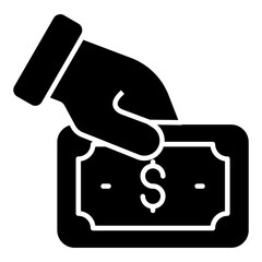 A perfect design icon of giving money 
