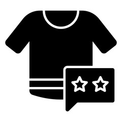 Solid design icon of shirt feedback 