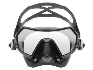 Skuba diving mask. Front view