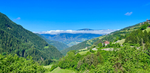 Fototapeta na wymiar The Dolomites around Laion in Italy