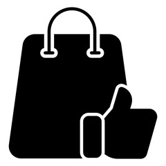 Solid design icon of shopping feedback 