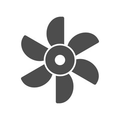 Obraz premium Propeller or fan glyph icon