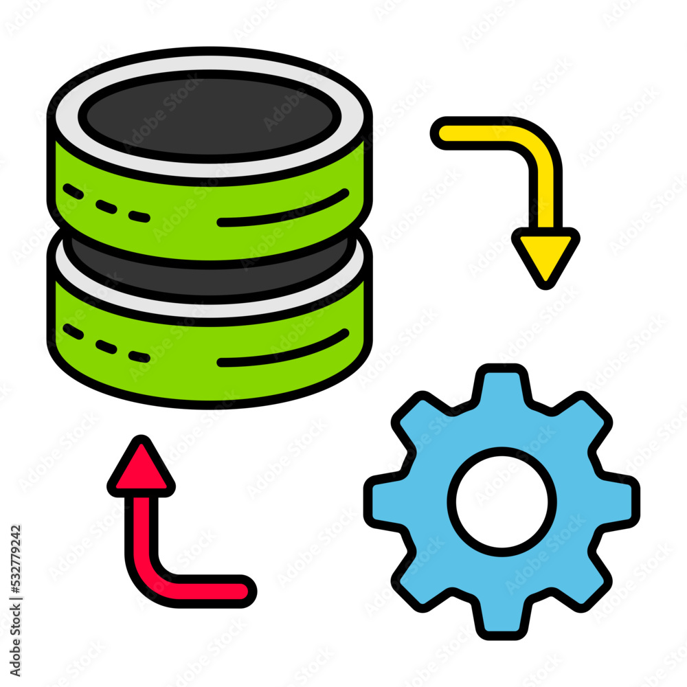Aufkleber it operations analytics vector color icon design, big data symbol, business intelligence sign,web ho