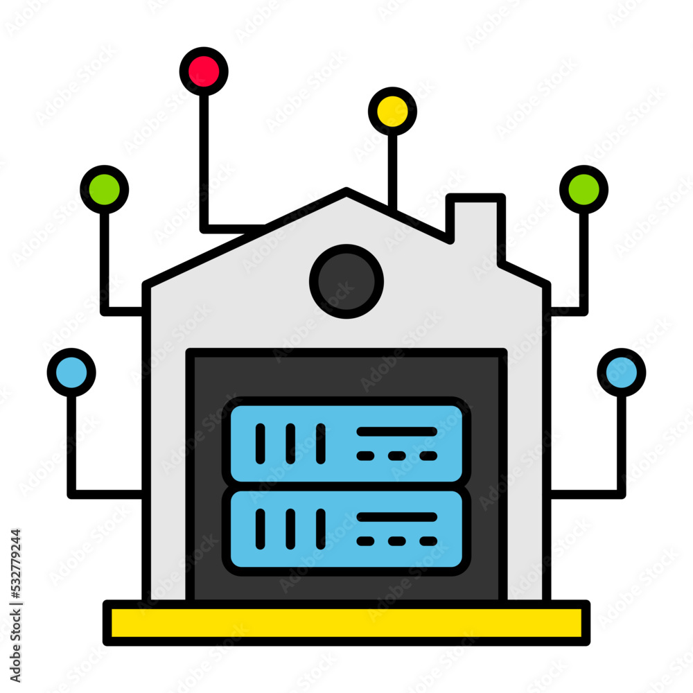 Aufkleber mapping inter-connectivity vector color icon design, big data symbol, business intelligence sign,web