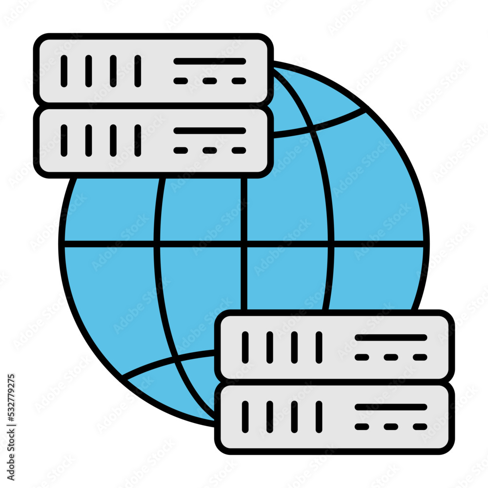 Poster vpn geo-location vector color icon design, big data symbol, business intelligence sign,web hosting a