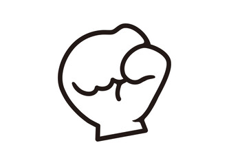 ファイト こぶし アイコン 頑張る ベクターイラスト