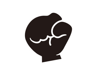 ファイト こぶし アイコン 頑張る ベクターイラスト