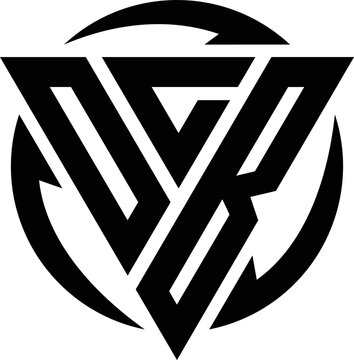DCB letter logo with the triangle style design