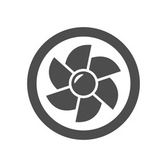 Ventilation system fan glyph icon