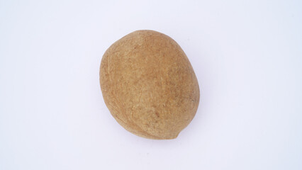 Fototapeta premium whole dried Coconut scull isolated on white background.