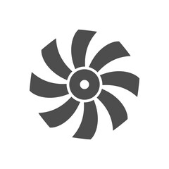 Propeller or fan glyph icon