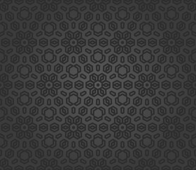 Floral dark ornament. Seamless abstract classic background with flowers. Pattern with repeating floral elements. Ornament for fabric, wallpaper and packaging