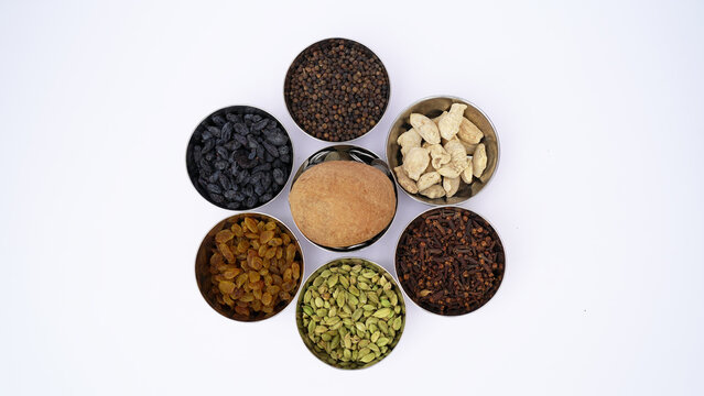 Indian Home Spices or called Masala or Masale. Set of colorful and healthy indian spices.  Indian Spices