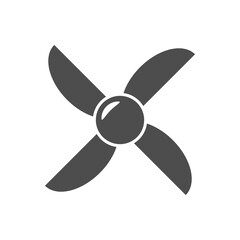 Obraz premium Propeller or fan glyph icon