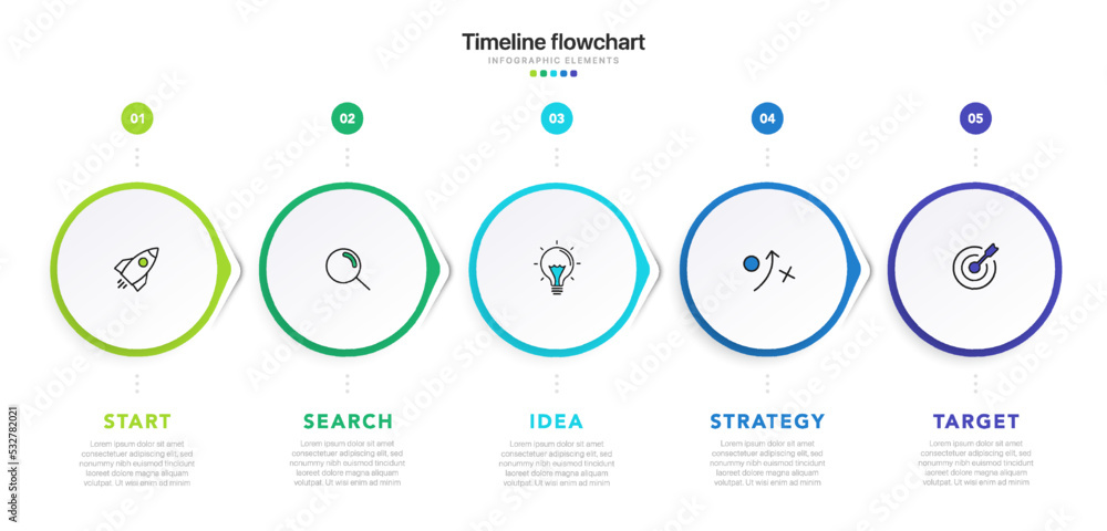 Poster timeline infographic design with 5 options or steps. infographics for business concept. can be used 