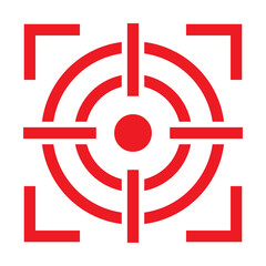 Marketing Target icon. Successful shot in the darts target illustration