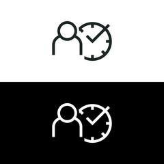 Punctuality icon isolated on white background