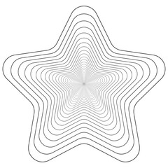 Star shape elements with rounded edges vector illustration