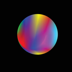 Vector Illustration . Colorful circle .Liquid gradient  Logo . Design element . Abstract Geometric shape .
